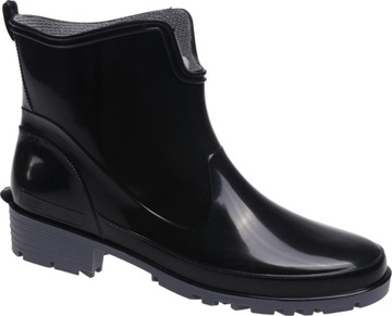 POLSKIE KALOSZE GUMOWCE DAMSKIE GR.SPÓD czarny 38