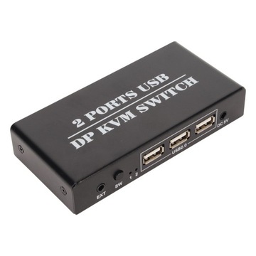 KVM-переключатель DisplayPort, 2 порта, 4K, 60 Гц