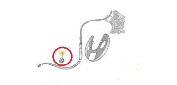 Зажим тормозного троса. задняя часть для VW GOLF (98-06)