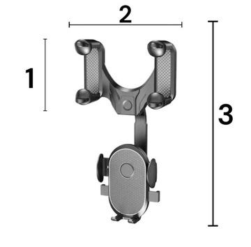 ДЕРЖАТЕЛЬ ТЕЛЕФОНА ДЛЯ ЗЕРКАЛА ЗАДНЕГО ВИДА АВТОМОБИЛЯ