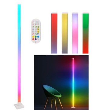 Nowoczesna Lampa PODŁOGOWA NOCNA 7W RGB + pilot