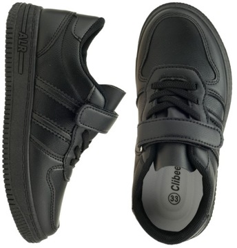 ADIDASY CHŁOPIĘCE ELEGANCKIE BUTY DZIECIĘCE WIZYTOWE TRAMPKI CZARNE R. 32