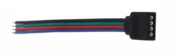 РАЗЪЕМ ОДИНАРНАЯ Гнездовая RGB СВЕТОДИОДНАЯ ЛЕНТА 4PIN 10мм