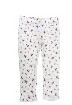 Legginsy dziecięce KappAhl białe w kwiaty r. 92