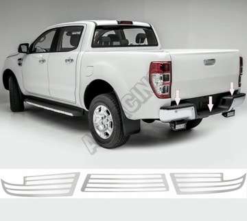 OCEL NEREZ LEŠTĚNÁ KRYT VRCH HRANA ZADNÍHO NÁRAZNÍKU FORD RANGER 2015-22