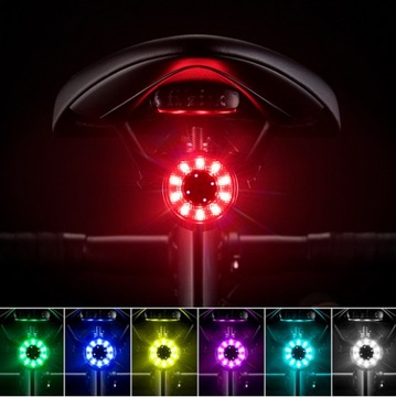 ЗАДНИЙ ФОНАРЬ ВЕЛОСИПЕДА USB LED ВОДОНЕПРОНИЦАЕМЫЙ ДЛЯ ЗАДНЕЙ ЧАСТИ ВЕЛОСИПЕДА ЦВЕТА RGB