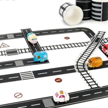 ЛЕНТА ДОРОЖНАЯ ДЕТСКАЯ, САМОКЛЕЯЩАЯСЯ, ДОРОЖКИ УЛИЧНЫЕ ДЛЯ ЗВЕЗДОЧЕК, КЛЕЙКА