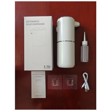 DOZOWNIK DO MYDŁA AUTOMATYCZNY SCIENNY Z CZUJNIK PODCZERWIENI 380 ML BIAŁY