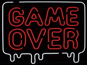 NGAMEOVER GAME OVER 600X510MM PC4 NEON LED FLEX