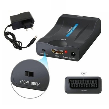 АДАПТЕР-ПРЕОБРАЗОВАТЕЛЬ HDMI В SCART AV EURO FULL HD
