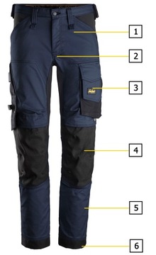 Рабочие брюки Snickers 6341 Stretch 44 Allround ГИБКИЕ и прочные