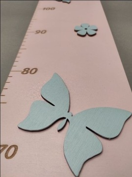 Деревянная таблица роста с именем 3D подарок