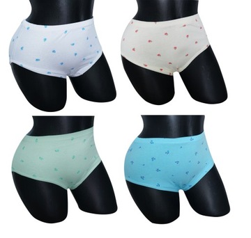 4x Majtki damskie wzorzyste Cotton World bawełna
