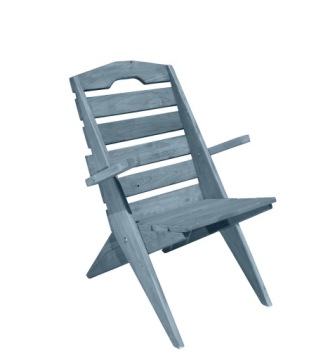 DYDUCH Складной садовый стул, 2 шт, серый деревянный Garden Terrace Premium