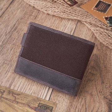 Portfel Męski PAOLO PERUZZI skórzany, tanie portfele młodzieżowe RFID
