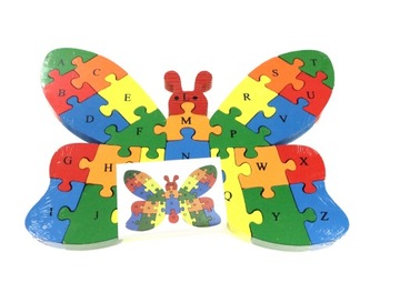 DREWNIANE PUZZLE 3D MOTYL 600248