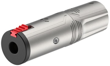 ADAPTER PRZEJŚCIÓWKA XLR MĘSKI GNIAZDO JACK 6.3 STEREO ROXTONE