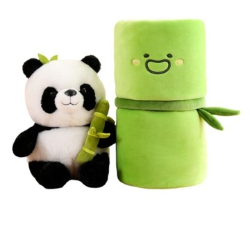 pluszowa maskotka panda w bambusie 2w1