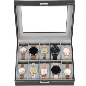 КОРОБКА-ОРГАНИЗАТОР ДЛЯ ЧАСОВ 10 шт. ШКАТУЛКА ДЛЯ ЮВЕЛИРНЫХ ИЗДЕЛИЙ ELEGANT
