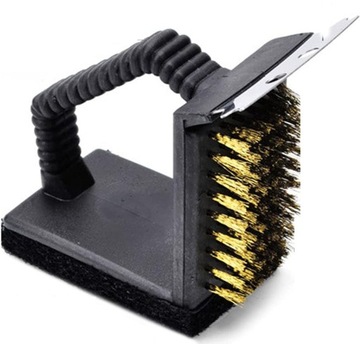 ЩЕТКА-СКРЕБОК 3В1 СО СКРЕБКОМ ДЛЯ ОЧИСТКИ ГРИЛЬНЫХ ВИНОГРАДОВ ОЧИСТИТЕЛЬ