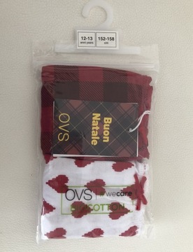 OUTLET WŁOSKIE DZIEWCZĘCE MAJTKI OVS 152-158 2-SZT