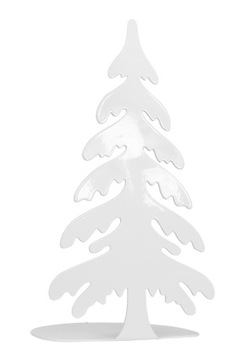 CHOINKA z metalu OZDOBA ŚWIĄTECZNA dekoracja 30cm biała