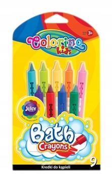 Моющиеся детские мелки для ванны, 9 цветов Colorino