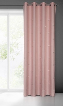 Штора 140х250см с люверсами, еврошторы розовые