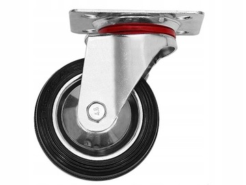 ПОВОРОТНОЕ РЕЗИНОВОЕ КОЛЕСО ДЛЯ МЕБЕЛЬНОЙ ТЕЛЕЖКИ ПРОМЫШЛЕННЫЙ РУЛЕВОЕ КОЛЕСО 75 мм