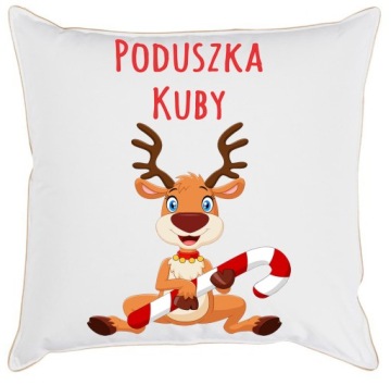 ŚWIĄTECZNA PODUSZKA MIKOŁAJ CHOINKA PREZENT + IMIĘ