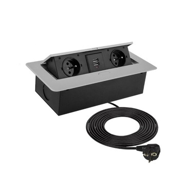 Gniazdo Meblowe Wpuszczane w Blat z 2x USB A + C