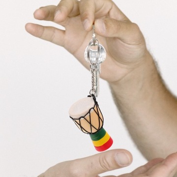 БРЕЛОК ДЛЯ БАРАБАНОВ ИЗ КОНГО ДЕРЕВА, 3 ШТ.