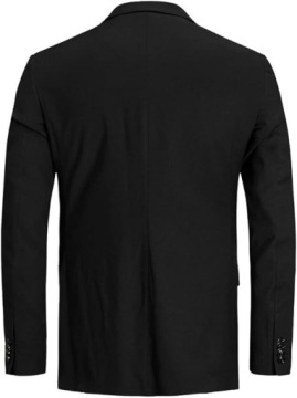 КОСТЮМ МУЖСКОЙ JACK&JONES, ЧЕРНЫЙ, ОДНОРОДНЫЙ, ЭЛЕГАНТНЫЙ 52 J_G