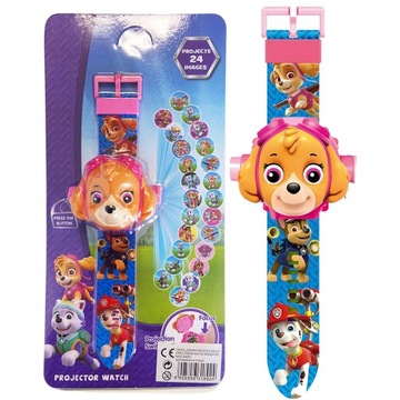 3D-ЧАСЫ PAW PATROL SKYE С ПРОЕКТОРОМ ПРОЕКТОР ОТОБРАЖАЕТ ИЗОБРАЖЕНИЕ ЦИФРЫ