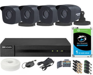 Zestaw monitoringu 4in1 Black 4Mpx, - Hikvision