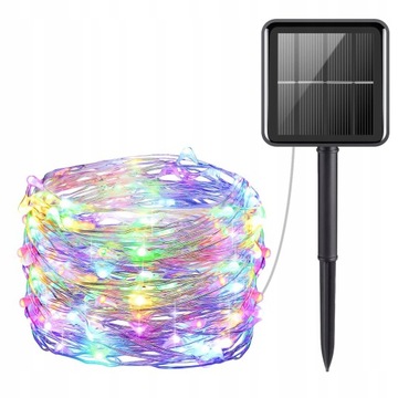 GIRLANDA LAMPKI SOLARNE OGRODOWE 300LED 30M PILOT 4 szt