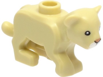 LEGO Zwierzęta City Lwiątko Lew Mały Tan 77307pb01 NOWA figurka Safari