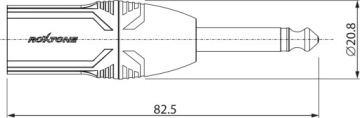 Переходник-переходник XLR «папа» Jack 6,3 мм RA2XMJM