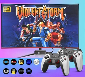 БЕСПРОВОДНАЯ ИГРОВАЯ ПРИСТАВКА ДЛЯ ТЕЛЕВИЗОРА В Стиле Ретро 4K ИГРОВАЯ КОНСОЛЬ + 2 ПАНЕЛЬ + 30 000 ИГР