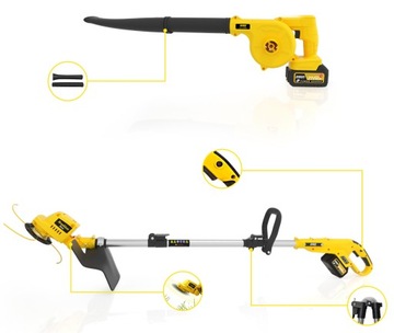 ТРИММЕР + ОБДУВКА ЛИСТ ПЫЛЕСОС XXL КОМПЛЕКТ ДВЕ АККУМУЛЯТОРЫ IMOUM АКСЕССУАРЫ
