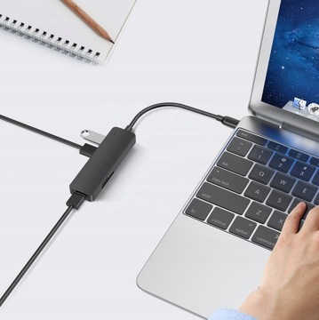 HUB USB-C ADAPTER PRZEJŚCIÓWKA USB 3.0 MICRO SD