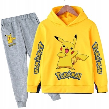 DRES POKEMONY PIKACHU Z KAPTUREM KOLORY 104-158
