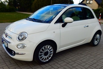 Fiat 500 II Seria 4 1.2 69KM 2017 Fiat 500 1.2 Lounge szklany dach jasny środek ładny zadbany bezwypadkowy, zdjęcie 2