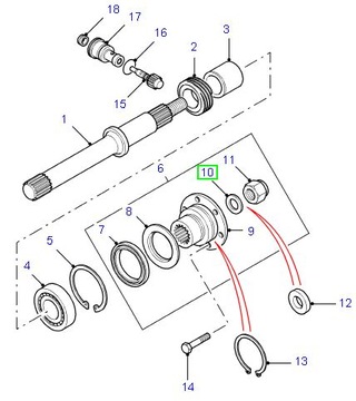 Шайба фланца редуктора Land Rover Defender