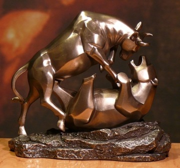 ФИГУРА БЫКА И МЕДВЕДЯ ПАЛА СИМВОЛ В ПОДАРОК