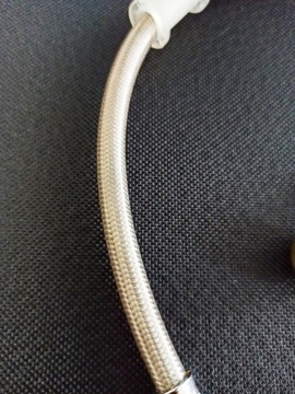 PRZEWÓD PRZEWODY HAMULCOWY STUNT HB STALOWY OPLOT 210 CM SREBRNY