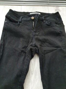 SPODNIE JEANSOWE Rurki Czarne ZARA r. 34 XS