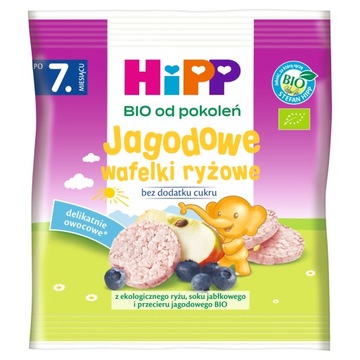 HiPP BIO Jagodowe wafelki ryżowe po 7 miesiącu 30g