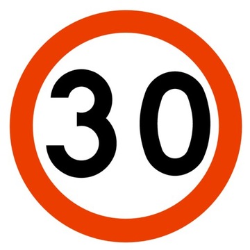 Znak Drogowy Ograniczenie B33 30 km/h na prezent