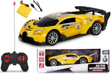AUTO ZDALNIE STEROWANE ŻÓŁTE SAMOCHÓD RC AKUMULATOR